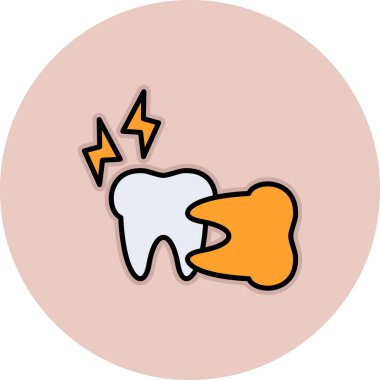 diş simgesi vektör illüstrasyonu