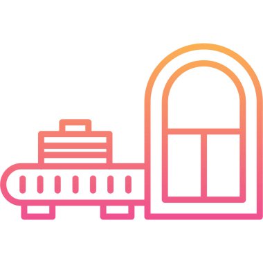 Otel modern simgesi, vektör illüstrasyonu