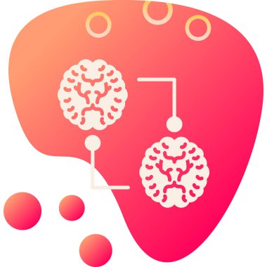 Beyin ikonu. Beyin konsepti. vektör illüstrasyonu