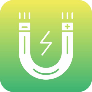 Mıknatıs simgesi ve vektör illüstrasyonlu mıknatıs