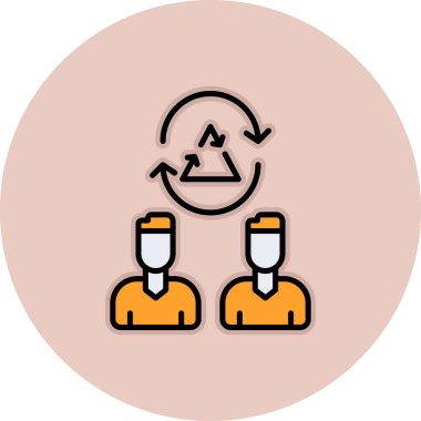 Modern simgenin geri dönüşümünün vektör çizimi