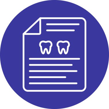 Diş simgesi vektör illüstrasyonu