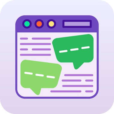 Konuşma baloncukları. Web simgesi basit illüstrasyon