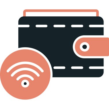 Beyaz arkaplanda cüzdan simgesi çizimi