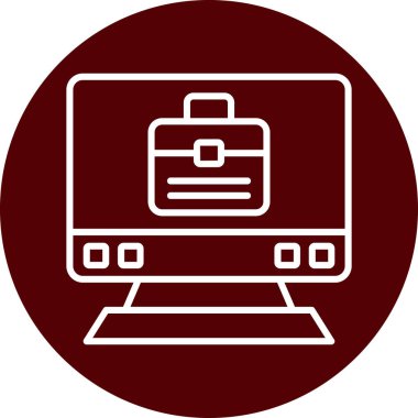 Bilgisayar. Web simgesi basit illüstrasyon