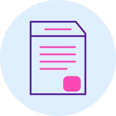 Belge simgesinin vektör illüstrasyonu