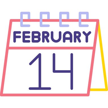 14 Şubat, beyaz vektör