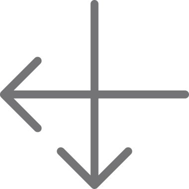 ok aşağı ok simgesi dış hat biçiminde