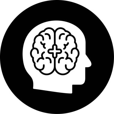 Beyin. Web simgesi basit illüstrasyon