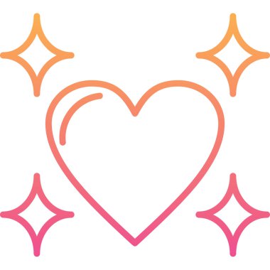 Kalp. Web simgesi basit illüstrasyon