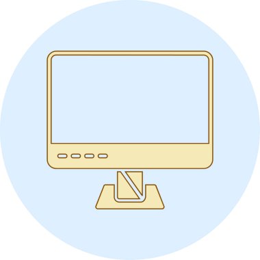 boş ekran simgesi, vektör illüstrasyonlu dizüstü bilgisayar