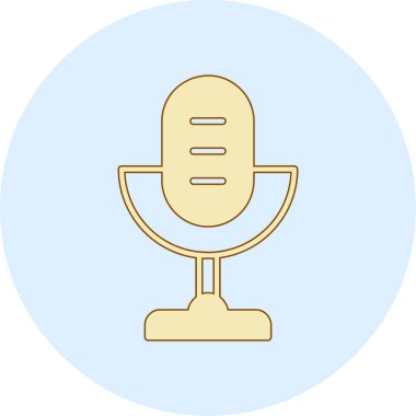 Mikrofon. Web simgesi basit illüstrasyon