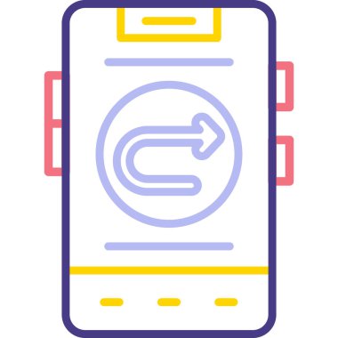 Cep telefonu. Web simgesi basit tasarım