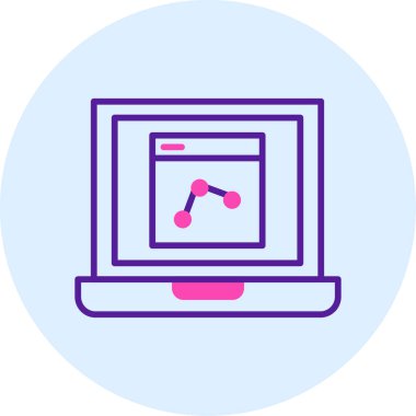 Bilgisayar. Web simgesi basit illüstrasyon