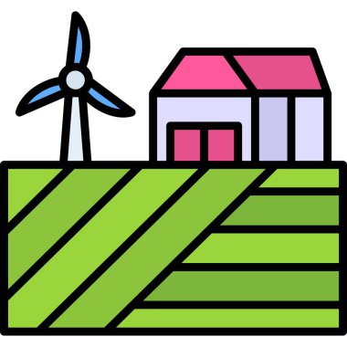 Yel değirmeni Web simgesi basit illüstrasyon