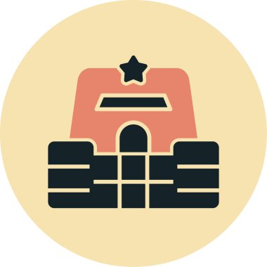 Bir araba simgesinin vektör illüstrasyonu