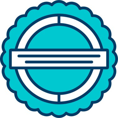 Mavi bir simgenin vektör illüstrasyonu