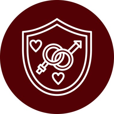 Bir kalkan simgesinin vektör illüstrasyonu