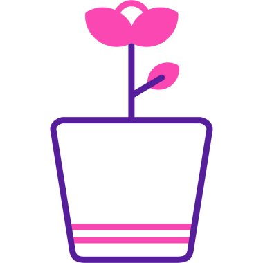 vector illustration of a flower pot