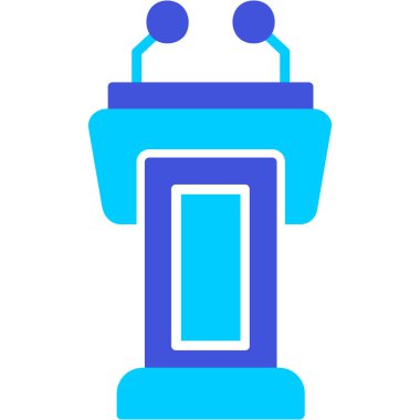 Konuşmacı. Web simgesi basit illüstrasyon