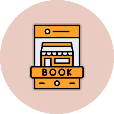 Kitap. Web simgesi basit illüstrasyon