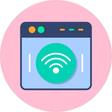 Bilgisayar. Web simgesi basit illüstrasyon