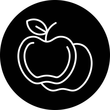 elma simgesinin vektör illüstrasyonu