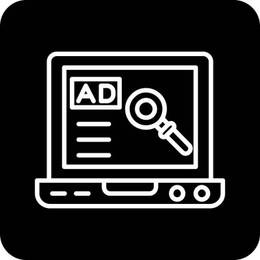 reklam simgesi, vektör illüstrasyonu