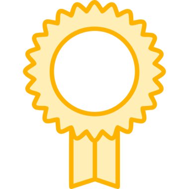 Beyaz arkaplanda düz stil madalya ikonu var. spor sembolü çizimi