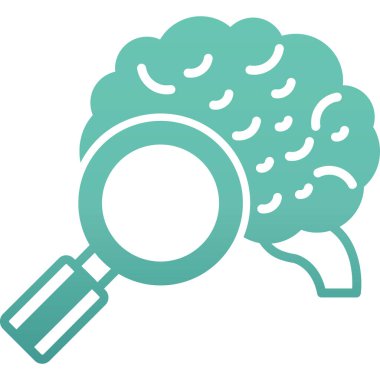 Beyin. Web simgesi basit illüstrasyon