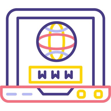 İnternet simgesi, basit illüstrasyon