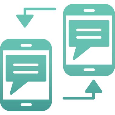 Konuş. Web simgesi basit illüstrasyon