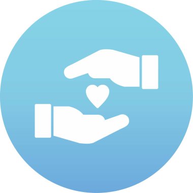 Kalp. Web simgesi basit illüstrasyon