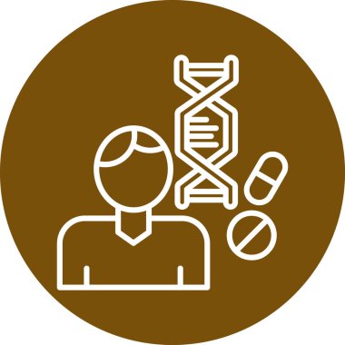 Eşsiz Bilimadamı Vektör Satır Simgesi