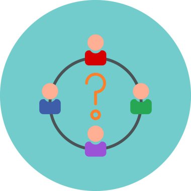 Bir grup insanın vektör çizimi