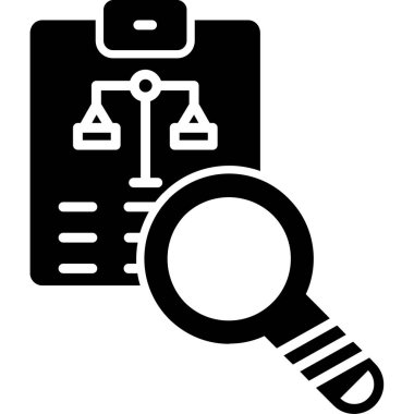 Anahtar ikon vektör illüstrasyonlu büyüteç