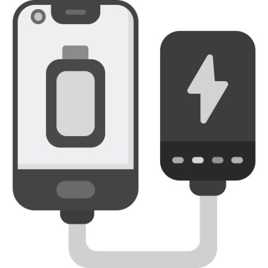 düz tasarımda pil şarj etme vektörü