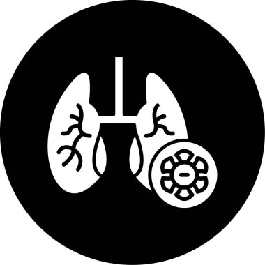 Ciğerler. Web simgesi basit illüstrasyon