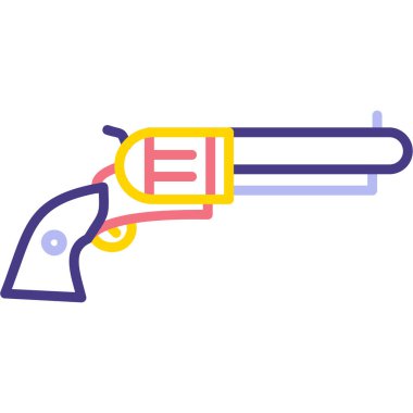 Silah. Web simgesi basit illüstrasyon