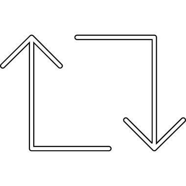 Web ve mobil uygulama tasarımınız için beyaz arkaplanda izole edilmiş ok simgesi vektörü
