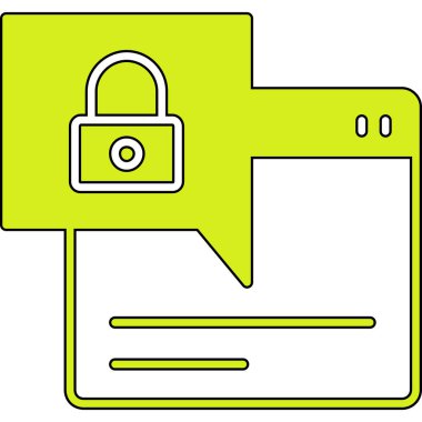 Kilit. Web simgesi basit tasarım