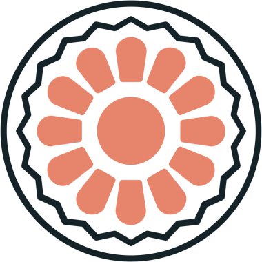 Güneş. Web simgesi basit illüstrasyon