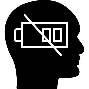 Akıllı telefon ikonu olan bir kafa. Beyaz arkaplanda vektör illüstrasyonu