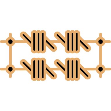 Bir çit simgesinin vektör illüstrasyonu