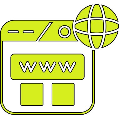 Web sitesi, vektör illüstrasyonu geliştirmek için web tasarım simgesi