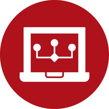 Dizüstü bilgisayar simgesi vektör çizimi