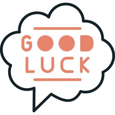 İyi şanslar vektör çizgisi simgesi