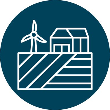 Yel değirmeni simgesinin vektör çizimi