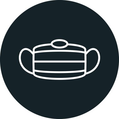 Çorba ikonlu kase, basit vektör