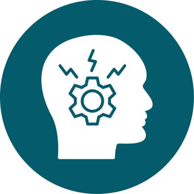 Beyin vitesi vektör çift renk simgesi. resim biçimi bir daire içinde düz simge sembolü, yumuşak mavi renkler, beyaz arkaplan